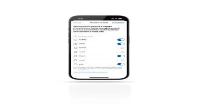 À partir des modes d'assistance prédéfinis par le fabricant de VAE, les utilisateurs peuvent désormais composer une sélection des quatre modes d'assistance qui leur conviennent le mieux.