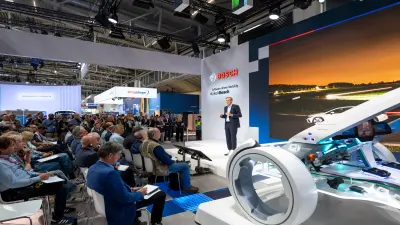 Dr. Markus Heyn, member of the Bosch board of management and chairman of the Mobility business sector, at the Bosch press conference.