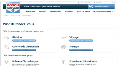 Bosch Car Service se dote de la prise de rendez-vous et du devis en ligne
